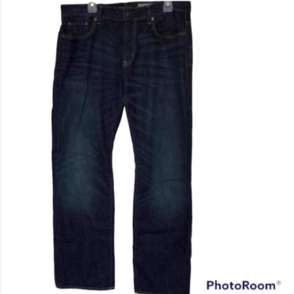 New Aeropostale Blue Jeans Relaxed Fit Cotton Dark Wash Denim Pants Dress School - Picture 14 of 14